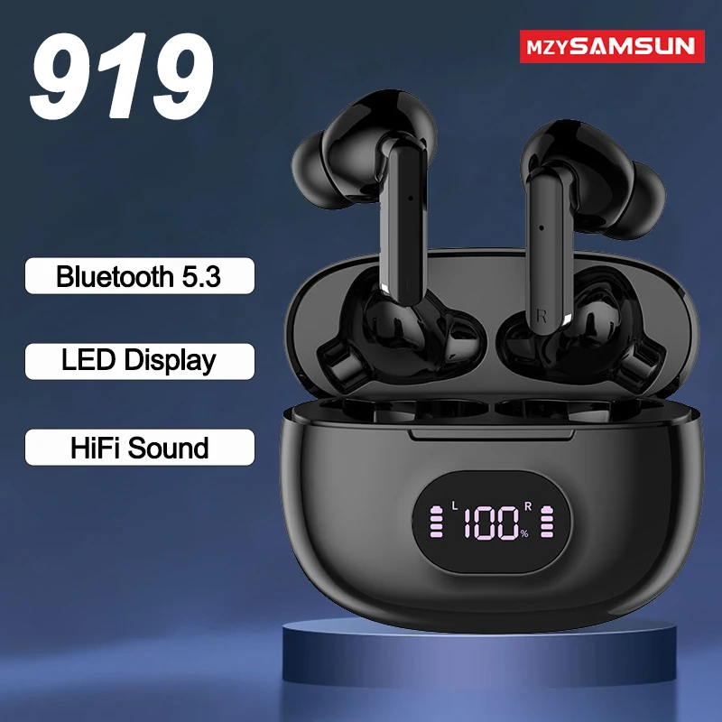 

Wireless Earphones 919 Bluetooth 5.3 Headphones HiFi Sound TWS Sports Headset Waterproof In Ear Earbuds Touch Control With Mic