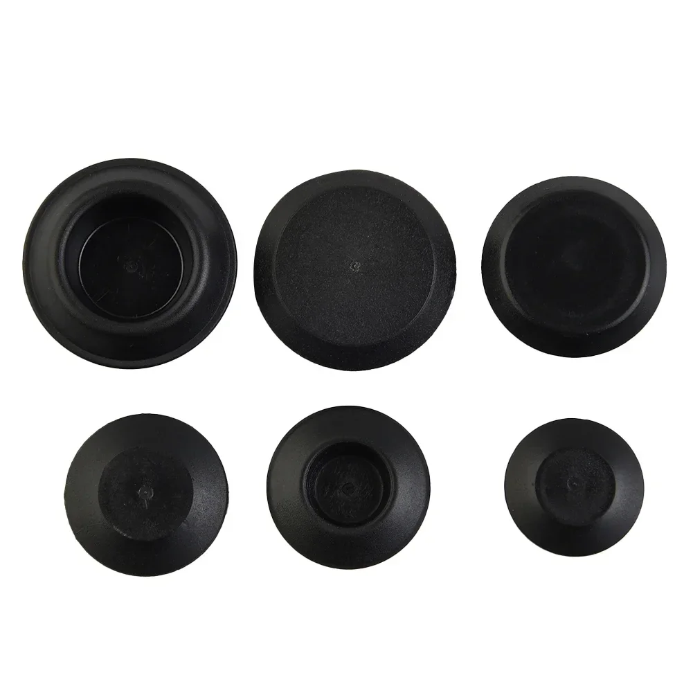 60pcs Flush Mount Black Plastic Hole Plug Car Door Rubber Plug Car Rubber Plug Accessories Car Door Parts