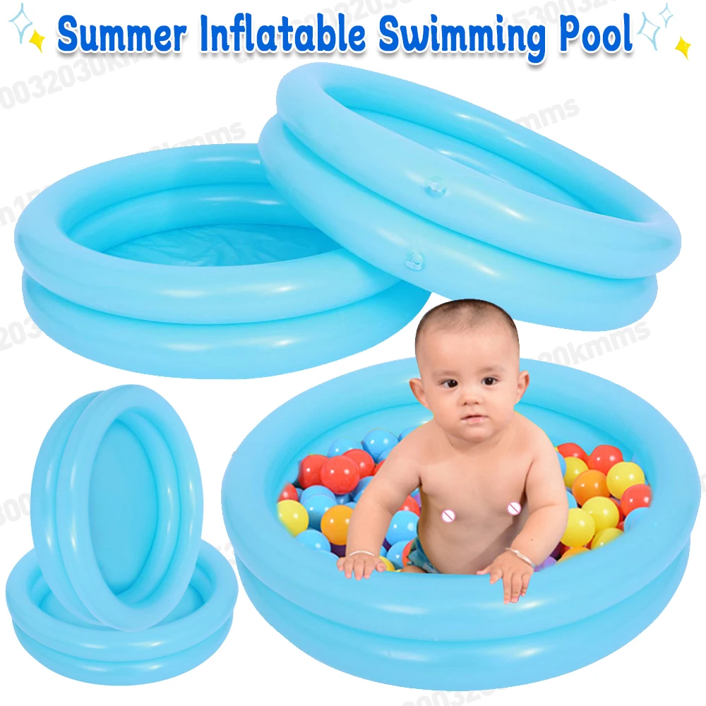 60cm Summer Baby Inflatable Swimming Pool Toys Outdoor Paddling Pool Infant Pool Round Children Room Bath Swimming Ring