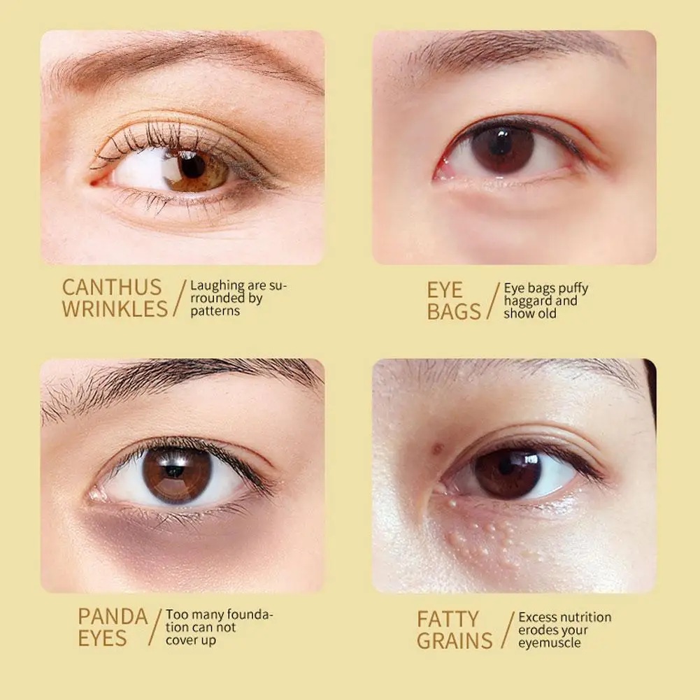 Abacate Golden Collagen Eye Mask para mulheres, anti rugas, remover círculos oculares escuros, patches oculares, anti-envelhecimento, máscara ocular