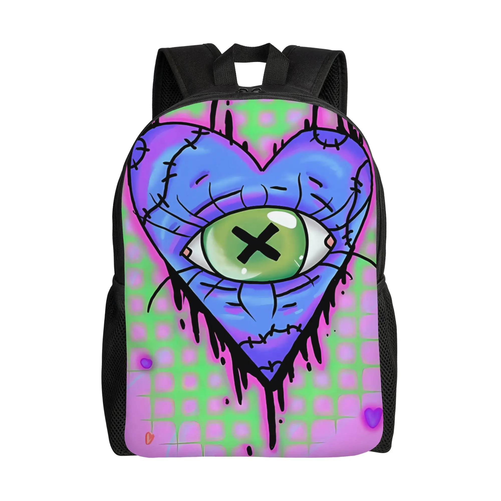 Mochila escolar Y2K Love Sick Graffiti para estudiantes, mochila diaria de gran capacidad, temporada de regreso a clases