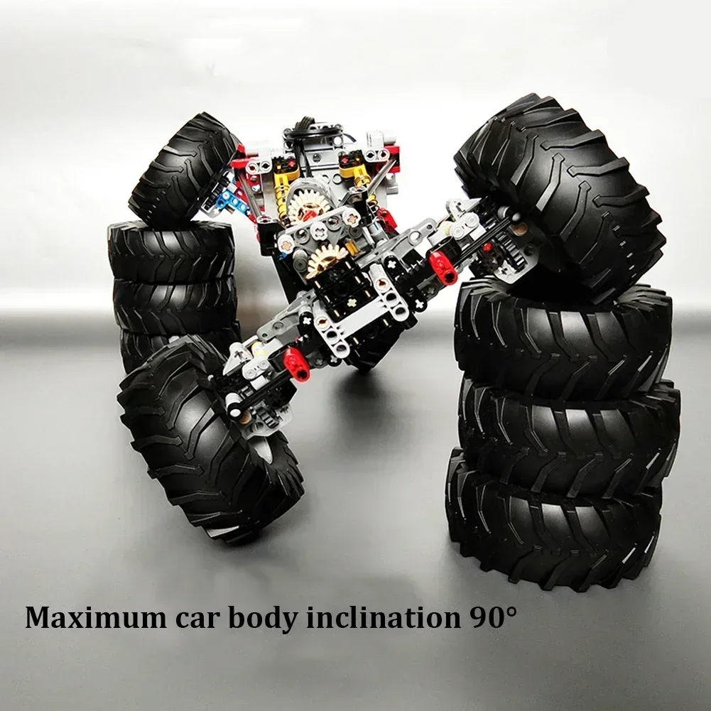 MOC 4WD RC Auto Telaio Kit Drive Arrampicata Auto Fuoristrada Sospensione 8CH APP di Controllo Remoto 8882 8878 Parte Tecnica Per legoeds