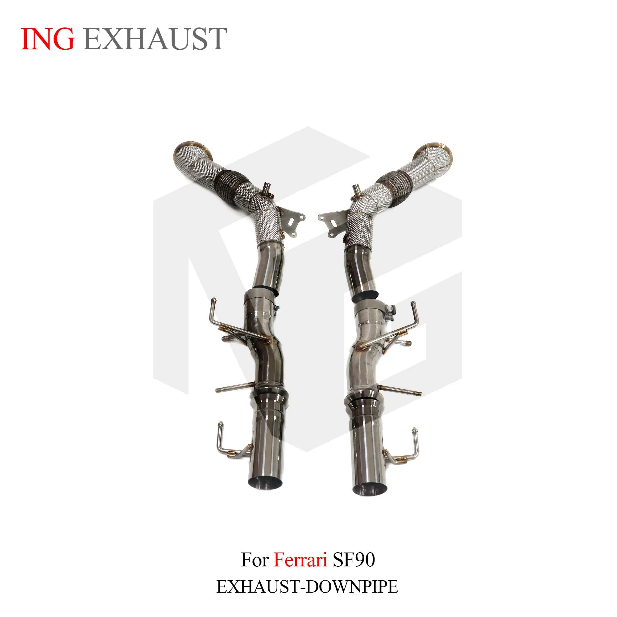 نظام العادم الحفاز ING 304 لفيراري SF90 3.9L V8 محول الحرارة درع المحرك أنبوب الملحقات #6