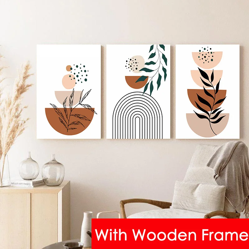 

Оранжевая абстрактная искусственная живопись на холсте с рамкой, скандинавский геометрический постер на линию, настенное искусство для комнаты, декоративная живопись, домашний декор