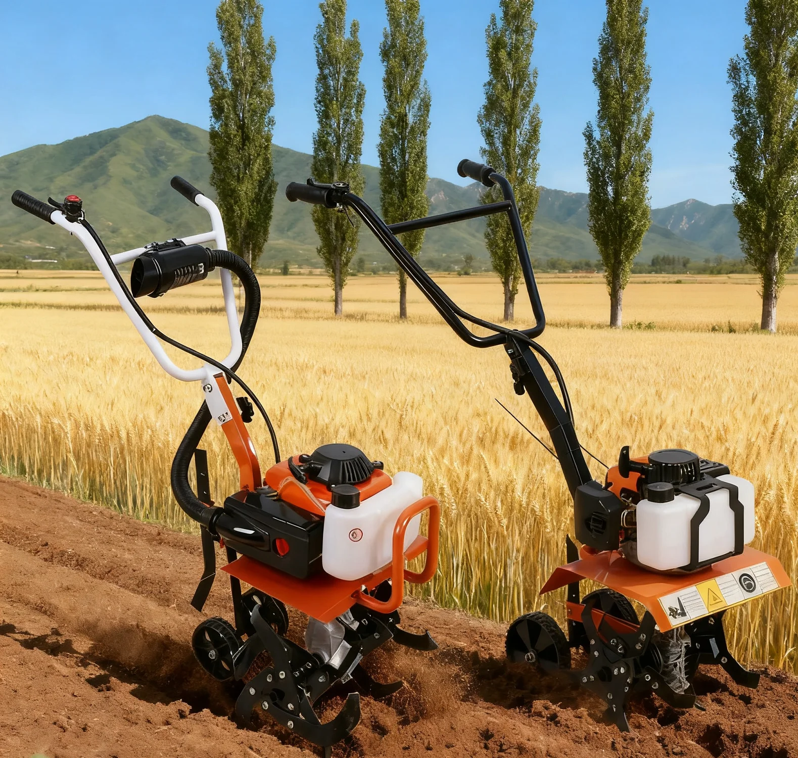 

Высокоэффективный бензиновый культиватор-мощный садовый инструмент Портативный мини-культиватор-фреза для выращивания почвы