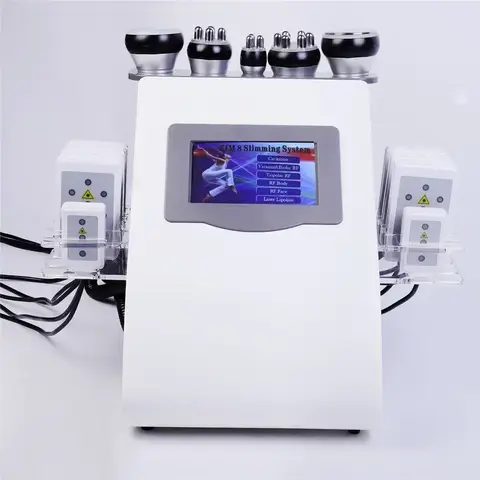Tool 6 in 1 40K Ultrasonic Cavitation Vacuum Frequency Laser Lipo Laser Slimming Machine for Home Use Body Shaper