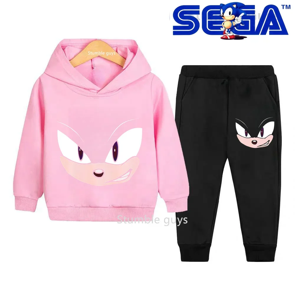 Ensemble à capuche Sonic pour enfants, vêtements pour garçons et filles, sweat-shirt chaud et décontracté, Trucksuit, vêtements actifs, nouvelle collection automne 2026 ​