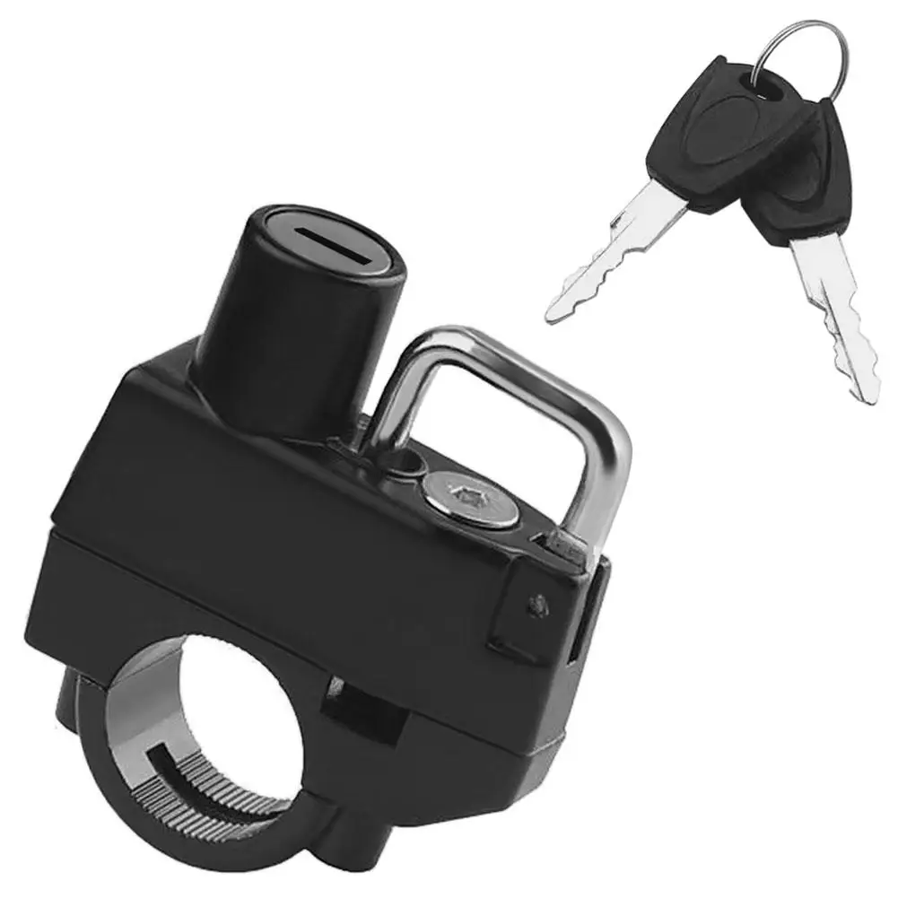 Universelles Wasserdichtes Diebstahlsicheres Motorrad-Helmschloss Sicherer Haken für 20-28mm Lenker Tragbares Sicherheits-Moto-Zubehör