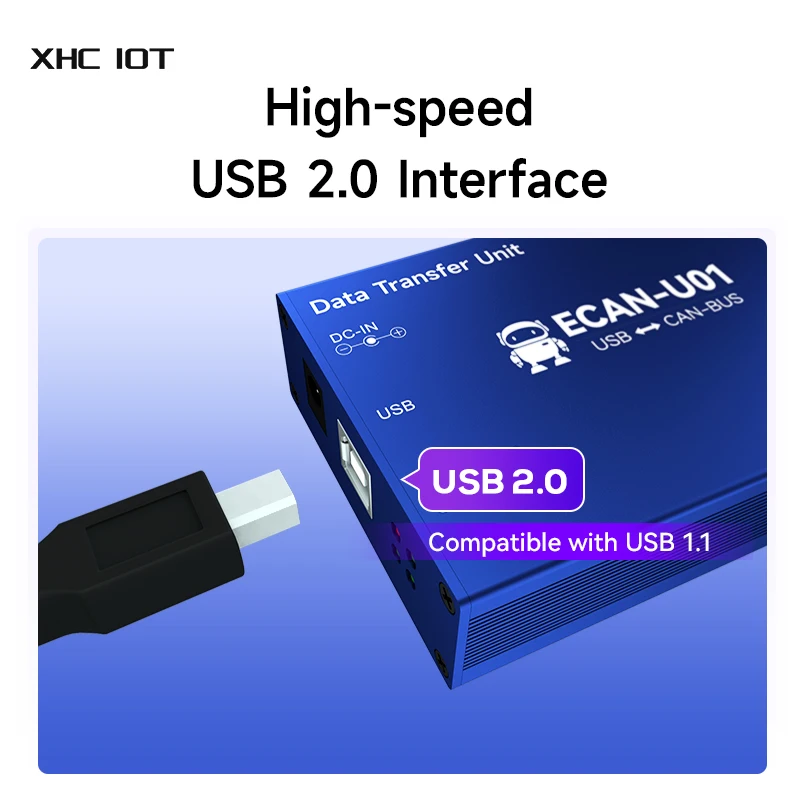 CAN2.0 Debugger CAN to USB Converter Bus Analyzer XHCIOT ECAN-U01 CAN-BUS Bidirectional 2-Way Isolated Transceiver USB2.0