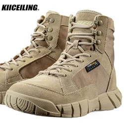 KIICEILING 208D, Cow Leather, Mens Boots, Combat Desert Tactical Boots, Safety Shoes, Motorcycle Boots, Boots Men, Shoes for Men