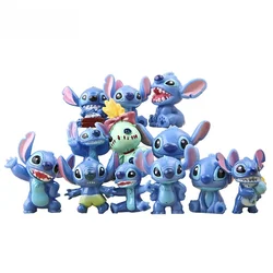 12 teile/los Disney Stich Figur Spielzeug Set Anime Mini Stich Action Figuren Puppen Home Party liefern Dekoration Spielzeug Weihnachts geschenk