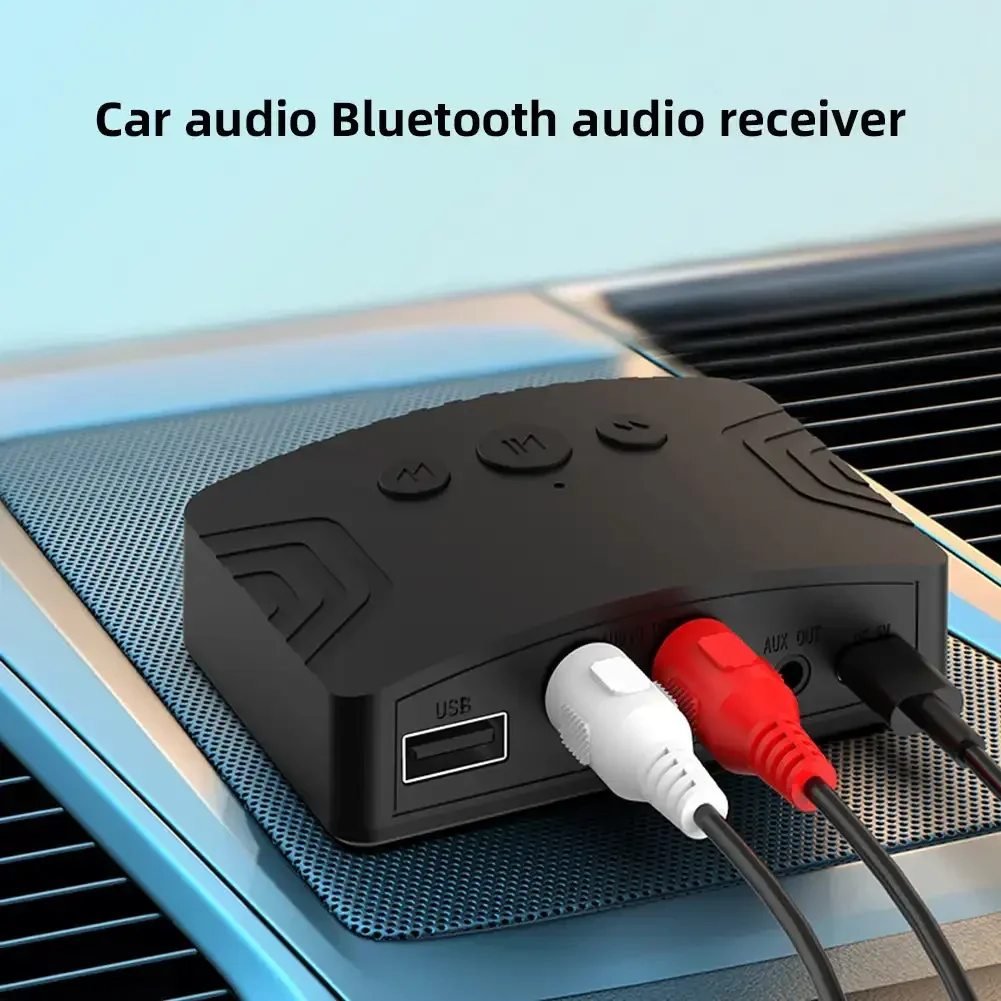 Bluetooth 5.3 Audio Receiver 3.5mm AUX RCA USB U-Disk Stereo Music Wireless Audio Adapter For PC TV Car Kit Speaker Amplifier