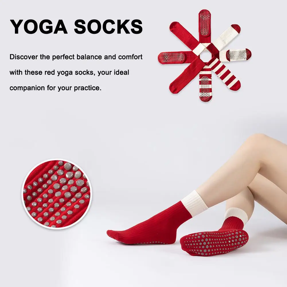 

Женские носки Lucky Yoga Pilates, нескользящие носки-тапочки, носки для йоги и трендовые носки, универсальные модные носки, спортивные D1k6