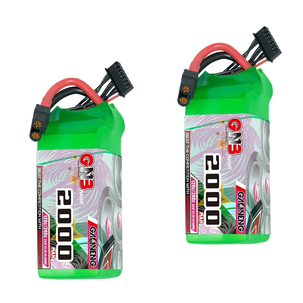 GNB 2000mAh 6S 22,2V LiPo | 120C-240C Burst | Plugue XT60 para helicóptero RC/Quadcopter/Drone de corrida FPV ​