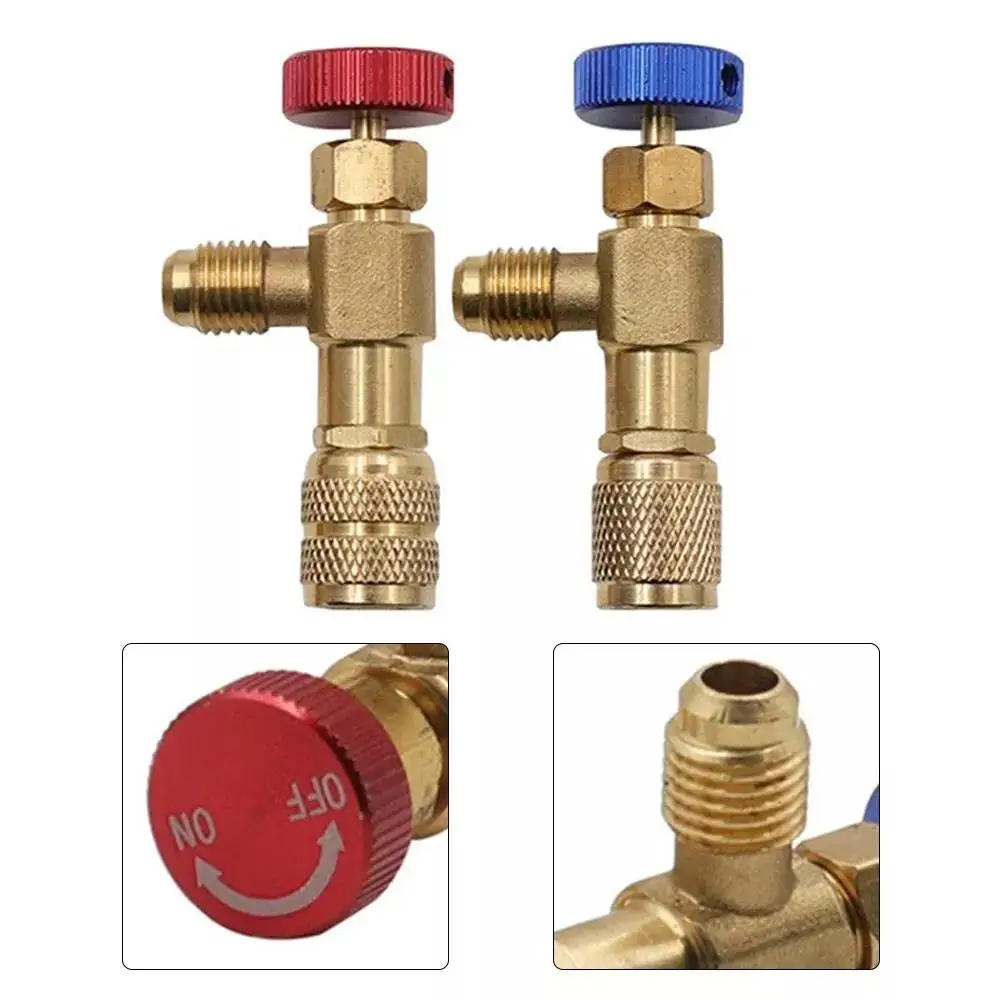 

Iquid Safety Valve R410A R22 Air Conditioning Refrigerant Adapter 1/4 "Safety Conditioning And Air Repair Hand Tool Fluorid Z7J8
