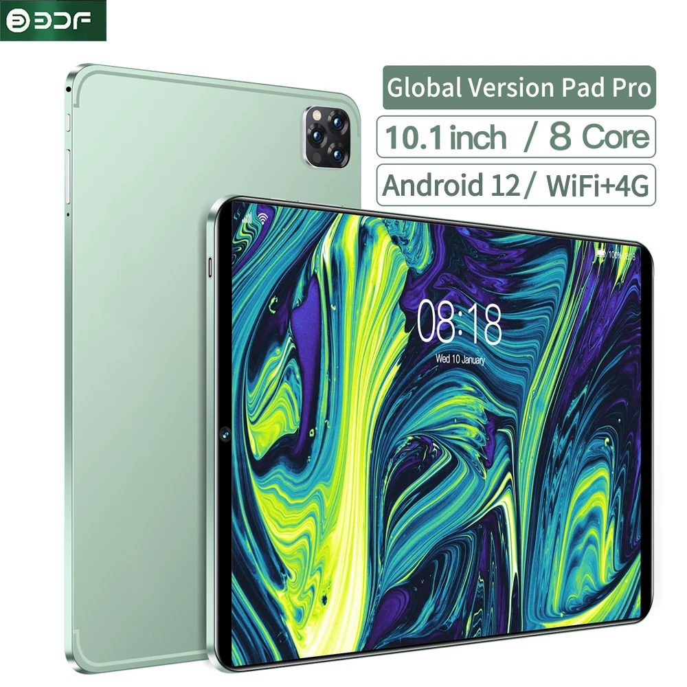 Планшет 4G 5G Pad Pro, 8 Гб ОЗУ 256 Гб ПЗУ, экран 10,1 дюйма FHD, Android 12,0, слот для двух SIM-карт, аккумулятор 8000 мАч, оригинальные планшеты