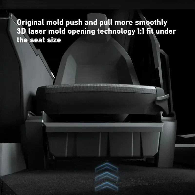 

Ящик для хранения под сиденьем для Tesla Cybertruck 2024-2025, автомобильные аксессуары, органайзер для ящика из ТПЭ, нижний чехол на переднее сиденье, водонепроницаемый