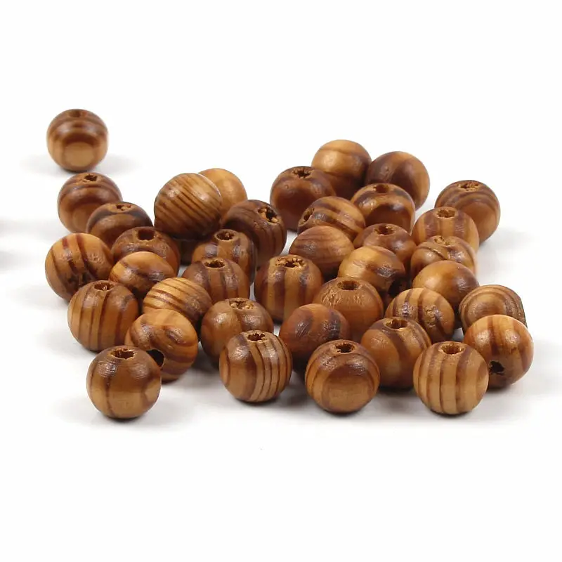 1-200 stücke Natürliche Runde Holz Perlen Kiefer Spacer Perlen Für Armband Halskette Kleidung Dekoration Diy Schmuck Machen Großhandel