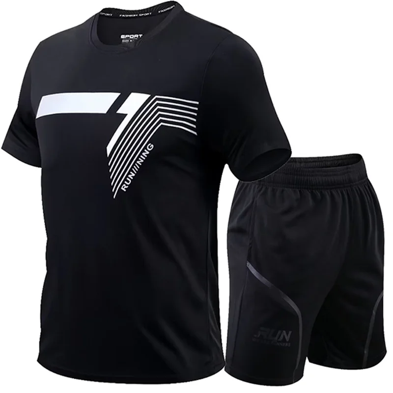 Herren 2 teile/satz Trainings anzug Fitness Fitness Badminton Sporta nzug Kleidung Laufen Joggen Sport tragen Übung Workout Set Sportswear