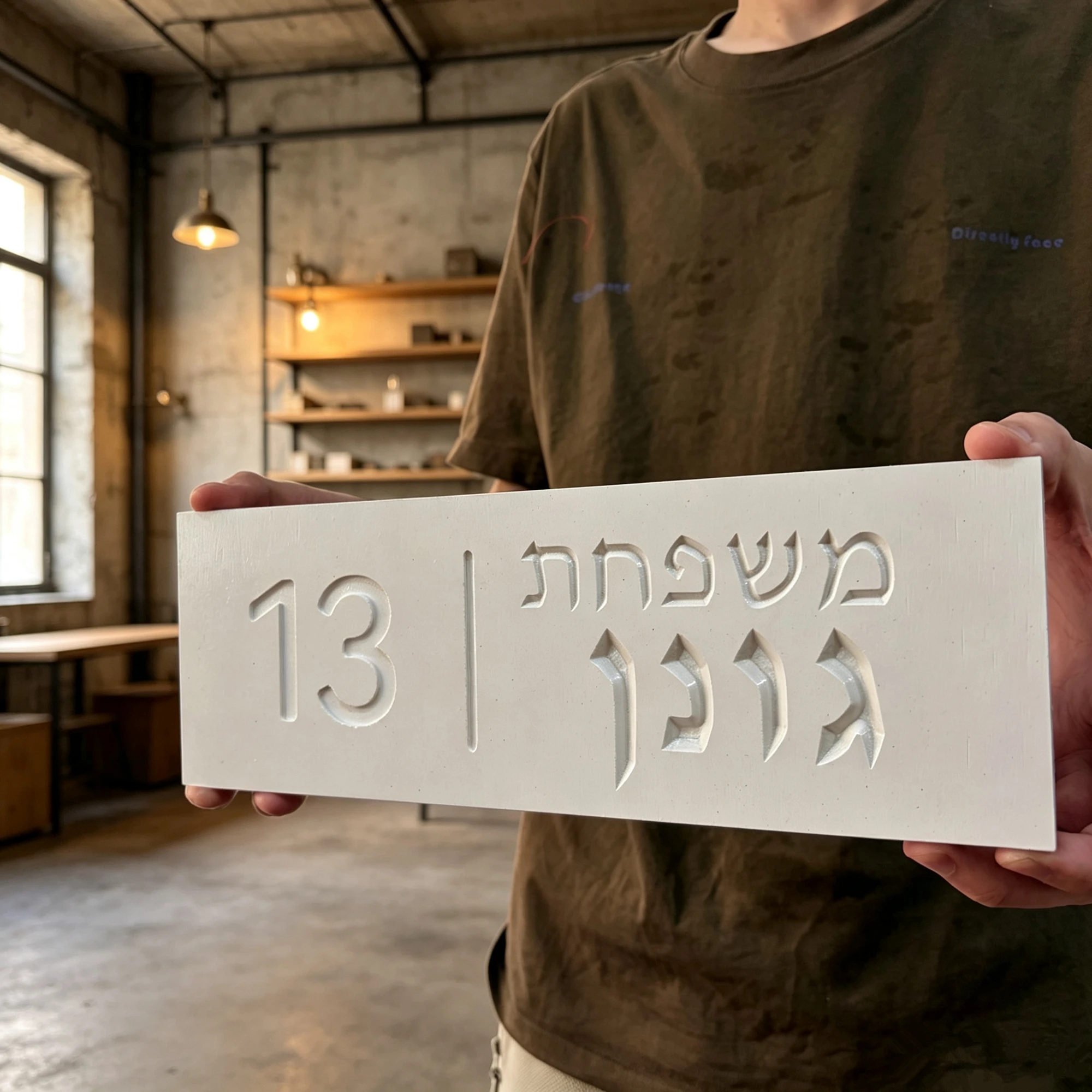 שלט כניסה לבית Modern Entrance Door Sign House Number Family Name Plaque Custom  House Sign Outdoor Address Sign for House Entry
