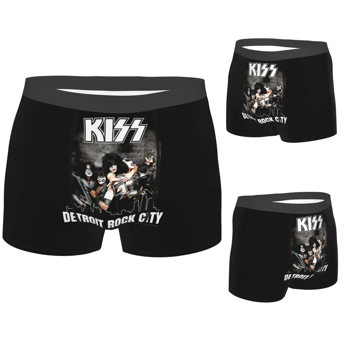 

Трусы-боксеры, шорты Kiss Band Detroit Rock City, мужские дышащие трусы для Homme, мужской подарок бойфренду