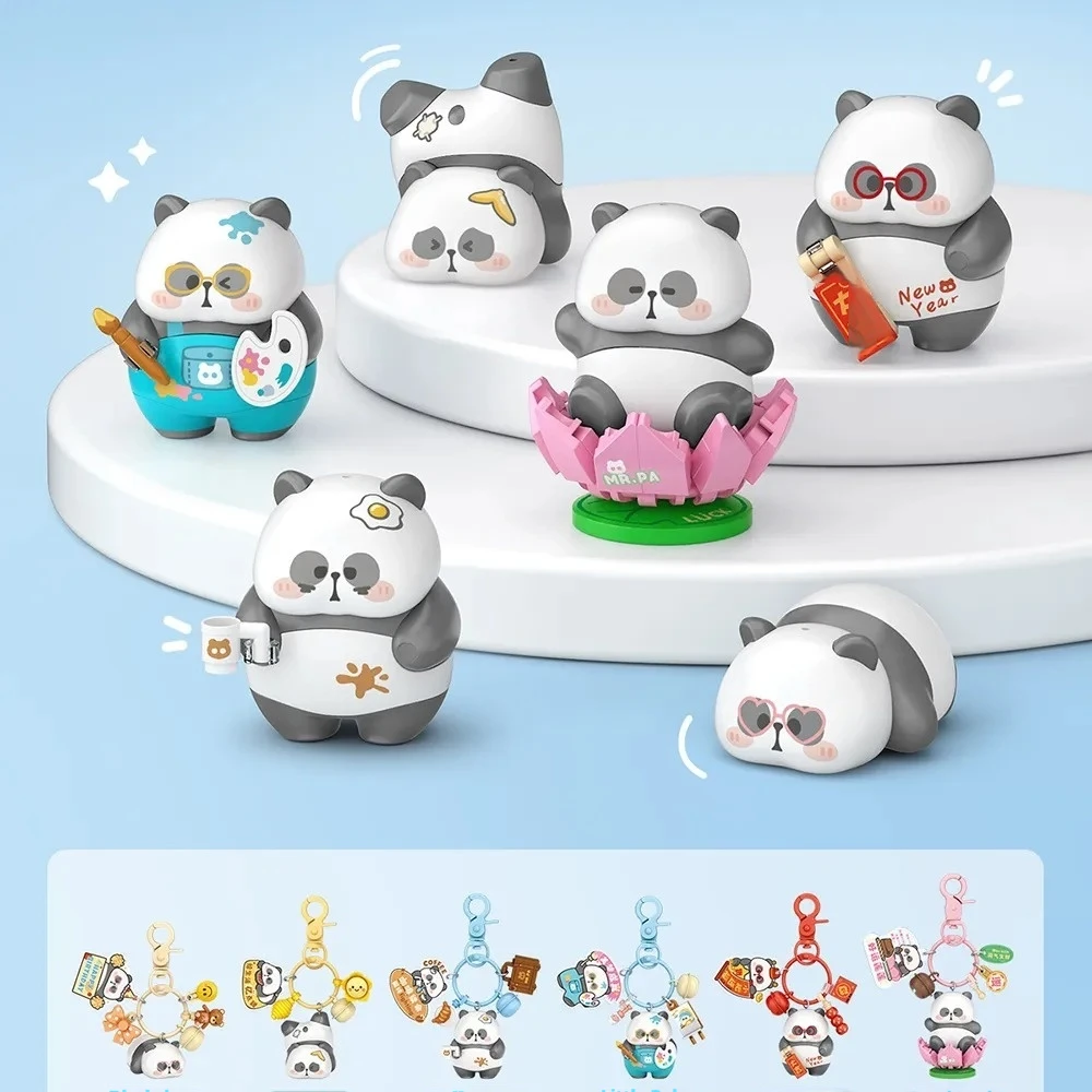 New Mr.Pa Key Chain Blind Box Toys Panda Mr.Pa Pendant Anime Figures Mr.Pa Panda Mysterious Box Keychain Accessories Kids Gifts
