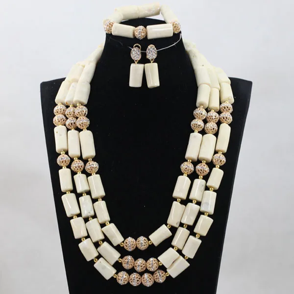 

Dubai Chunky Bib Necklace Set Splendid Real Coral Bead African Wedding Jewelry Sets Traditional Nigerian Wedding ABH588