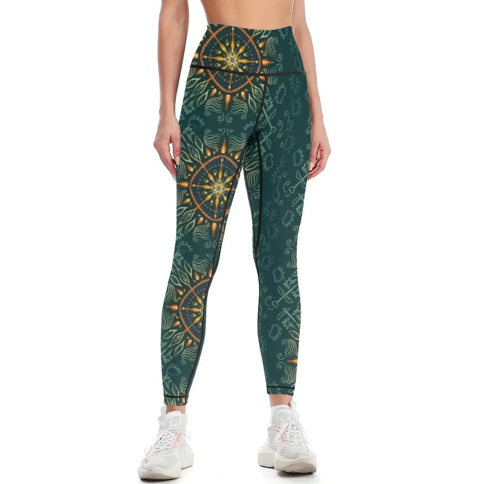 

Fire mandala Leggings Pants sport gym wear sportswear for gym sporty woman push up Womens Leggings