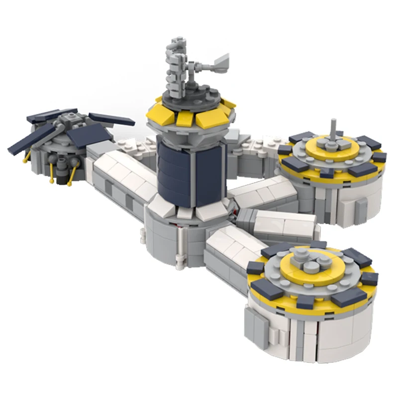 MOC Building Blocks Jamestown base For all mankind (nanofigure scale) Lunar Base Model Block Toy For Kid Birthday Juguetes Gift