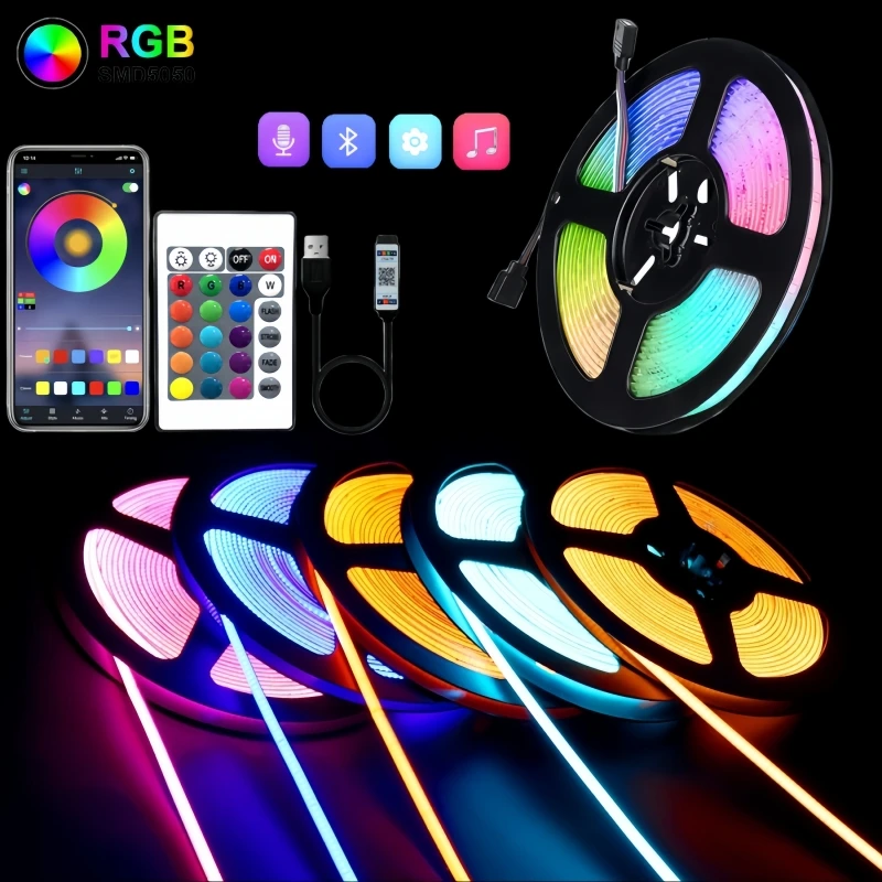 LED Lights Strip USB Tpae Bluetooth Cool RGB Color LivingRoom Bedroom Decoration SMD 5050 1m 2m 3m 4m 5m TV Backlight lighting