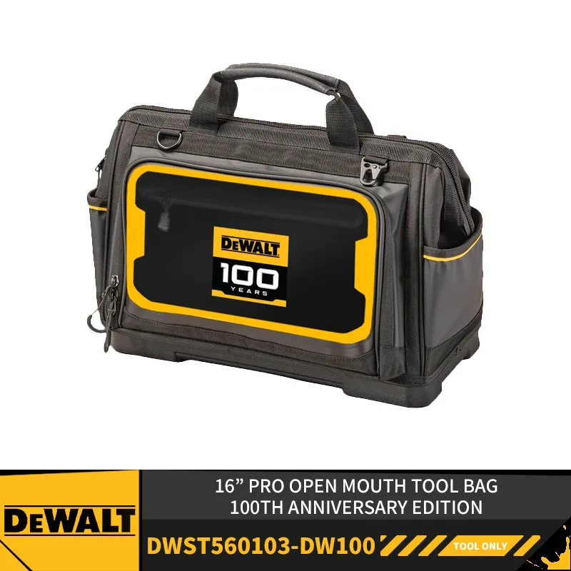 DEWALT DWST560103-DW100 16” Pro Open Mouth Tool Bag-100TH Anniversary Edition Power Tool Accessories