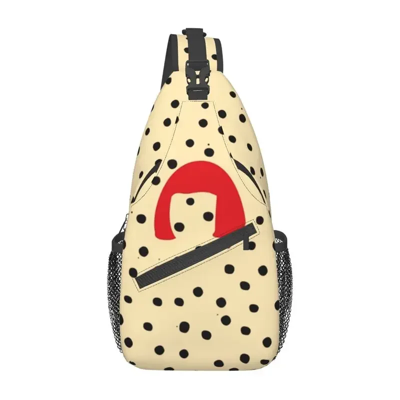 Cool Yayoi Kusama Sling Bag for Traveling Men's Abstract Painting Chest Crossbody Backpack Shoulder Daypack