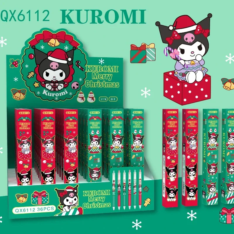 Sanrio Kawaii Kuromi Christmas Blind Box Ballpoint Pen 0.5mm Black Ink Ballpoint Pen Cartoon Ballpoint Pen Cute School Supplies