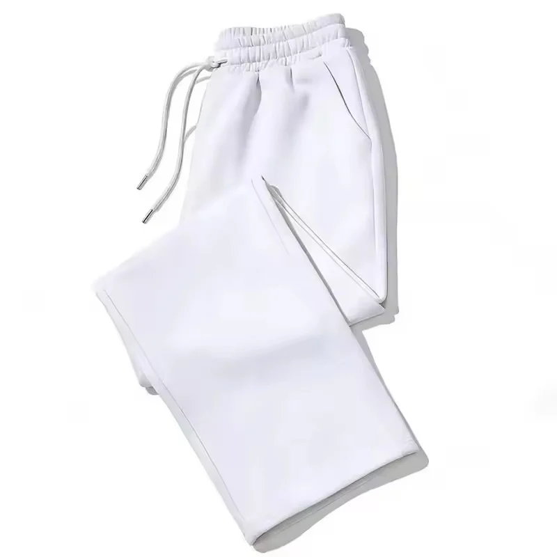 Herbst-Winter Damen Jogginghose Sportliche Gerade Hose Lose Übergroße Freizeithose mit Kordelzug Vielseitige Damen Lange Hose – Detail 3