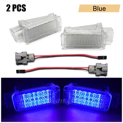 2PCS Car White Red Blue LED Courtesy Door Trunk Footwell Glove Box Light Lamp For Audi A3 8P A4 B6 B8 A5 A6 C5 A8 Q5 Q7 TT VW
