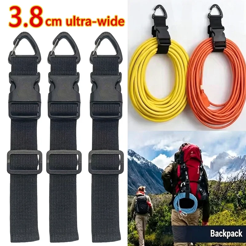 3.8cm Ultra-wide Adjustable Straps Cord Organizer Triangle Clips Cable Ties for Storage Heavy Duty and Outdoor Organization