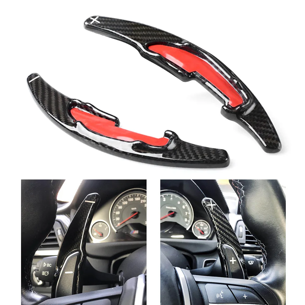 

Carbon Fiber Steering Car Wheel Paddle Shift Extension Trim For BMW M2 M3 M5 X5M X6M 2014-2016 & M4 2016/ M6 2013 2014 2015 2016