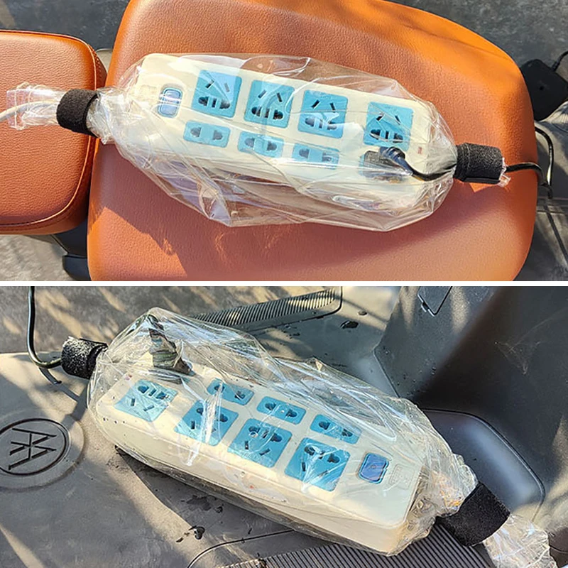 شاحن مقاوم للماء غطاء المطر سيارة كهربائية صندوق التحكم في الغبار في الهواء الطلق بولي كلوريد الفينيل حقيبة مقاومة للماء التوصيل صف محرك السيارة التوصيل حامي #4