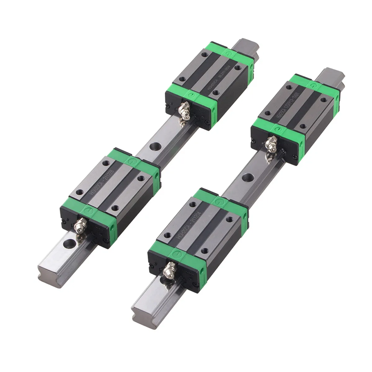 2pc HGR15 HGR20 Linear Guide Rail 200-1500mm + 4pc HGH15CA/HGW15CC HGH20CA/HGW20CC Flange Bearing Blocks For CNC 3d Printer