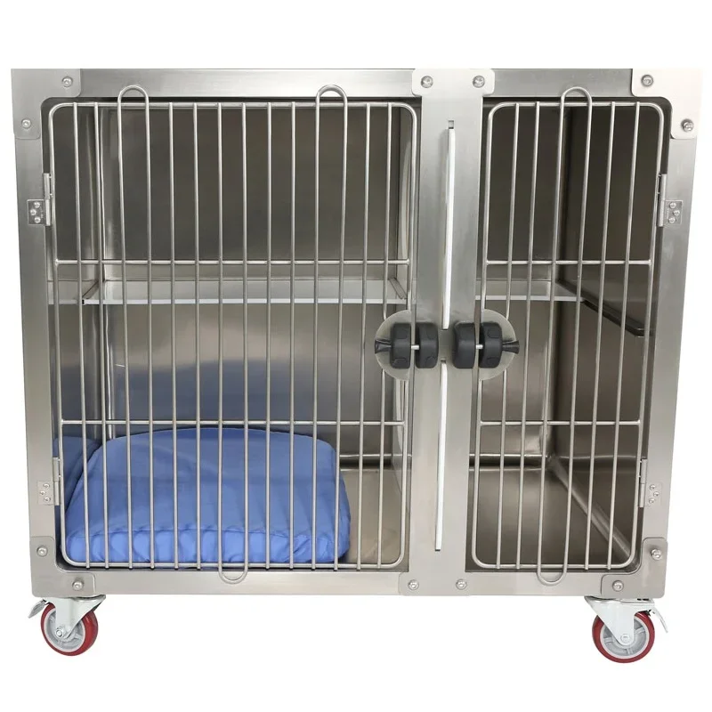 Boarding feline kennel Factory Wholesale quality assurance Round Cornered Stainless steel cage NEW cat feline kennel