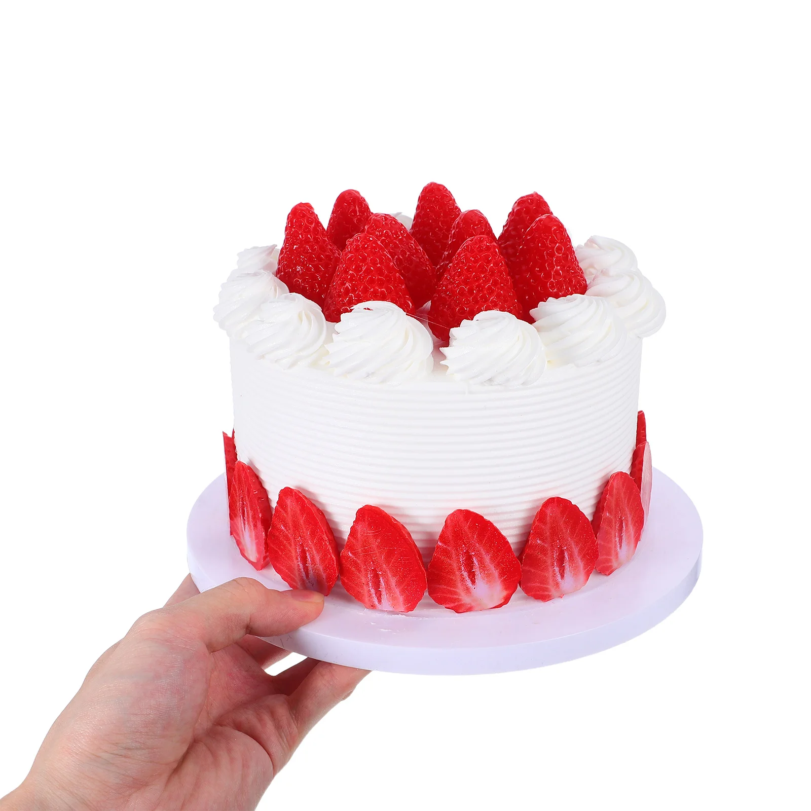 

6 Inch Realistic Simulation Birthday Cake Prop For Photoshoot Bakery Displays Faux Food Artificial Dessert Model