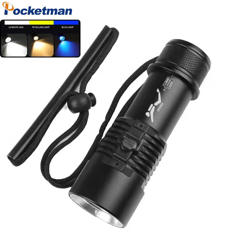 

Scuba Diving Light High Lumens Super Bright Underwater Flashlight Waterproof Night Dive Torch Submersible Light