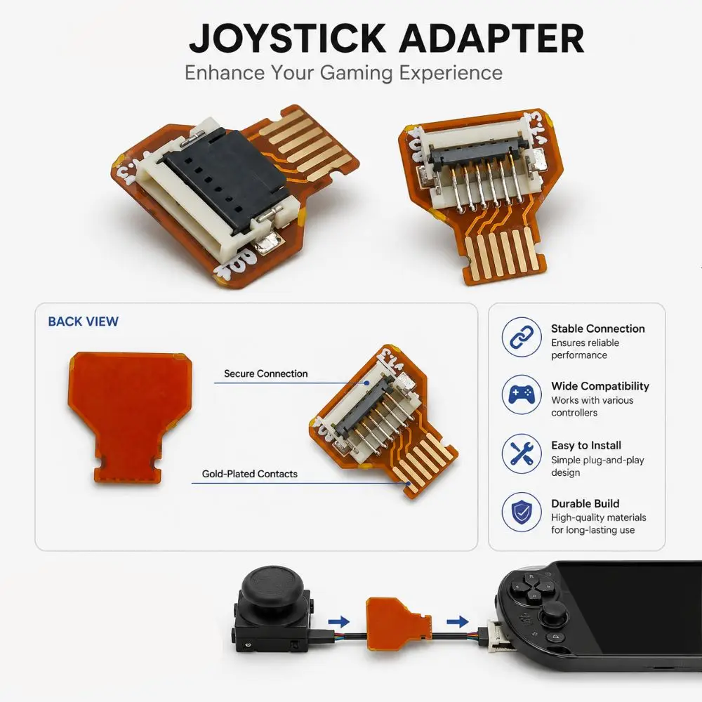 Socket Connector Analog Stick Connector Replacement Repair Part Analog Joystick Converter for PSV2000/PSV1000/PSVITA