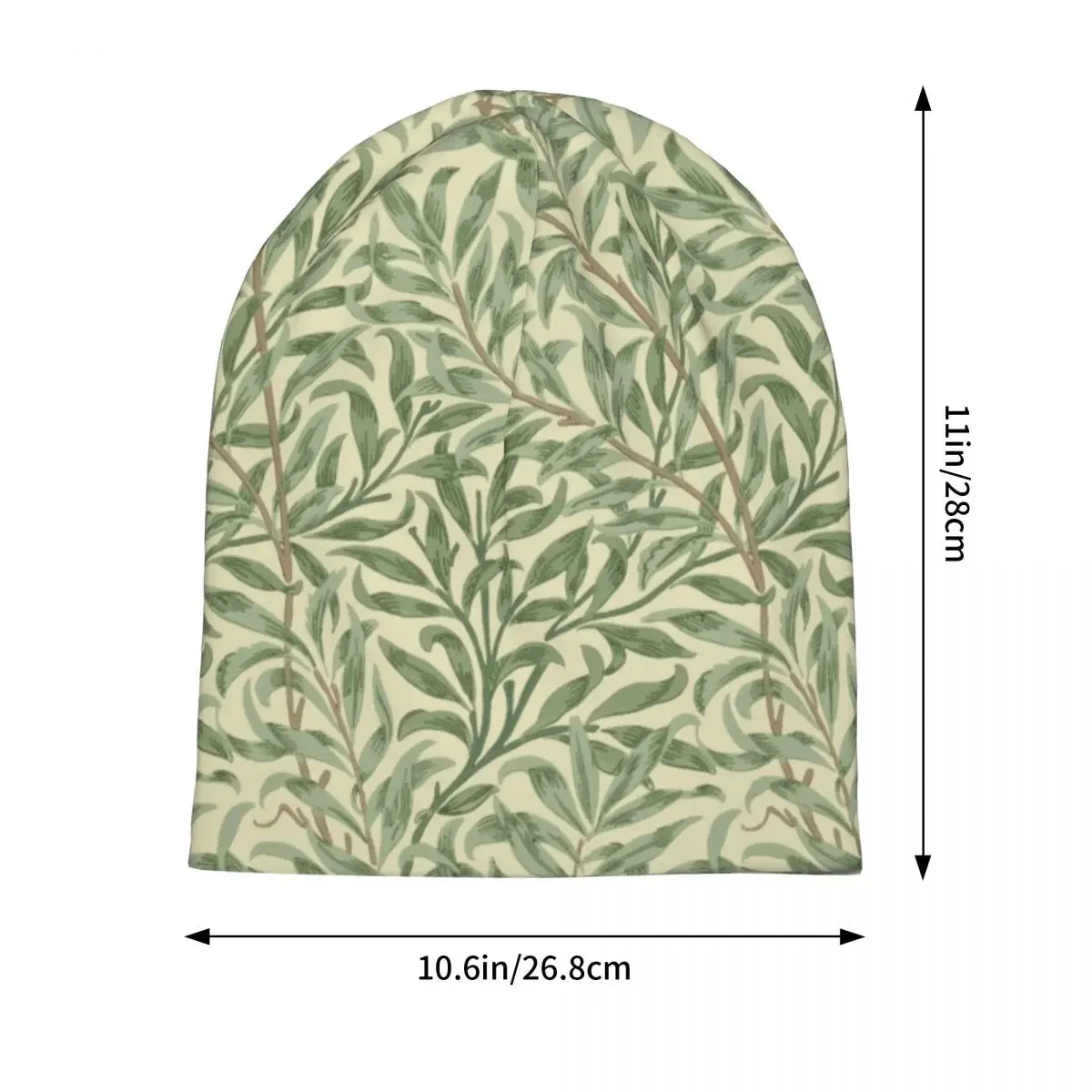 William Morris Willow Boughs Skullies Beanies Hat Vintage Green Plant Fashion Unisex Street Caps Warm Thermal Elastic Bonnet Hat