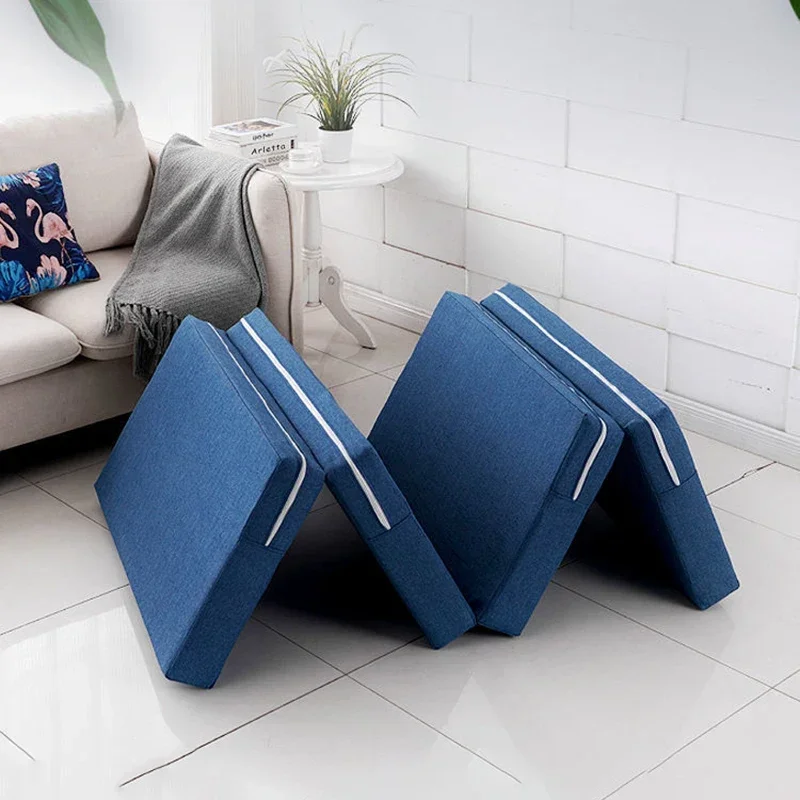 Memory Foam Folding Mattress Simple Mat Tatami Yoga Pad Foldable Sponge Mattresses for Office Lunch Break Single Bed Furniture