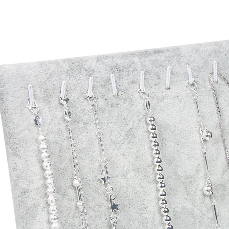 L Type Velvet/linen Necklace Pendant Organizer Holder jewelry Storage Board Display Board Nacklace Storage Display Stand