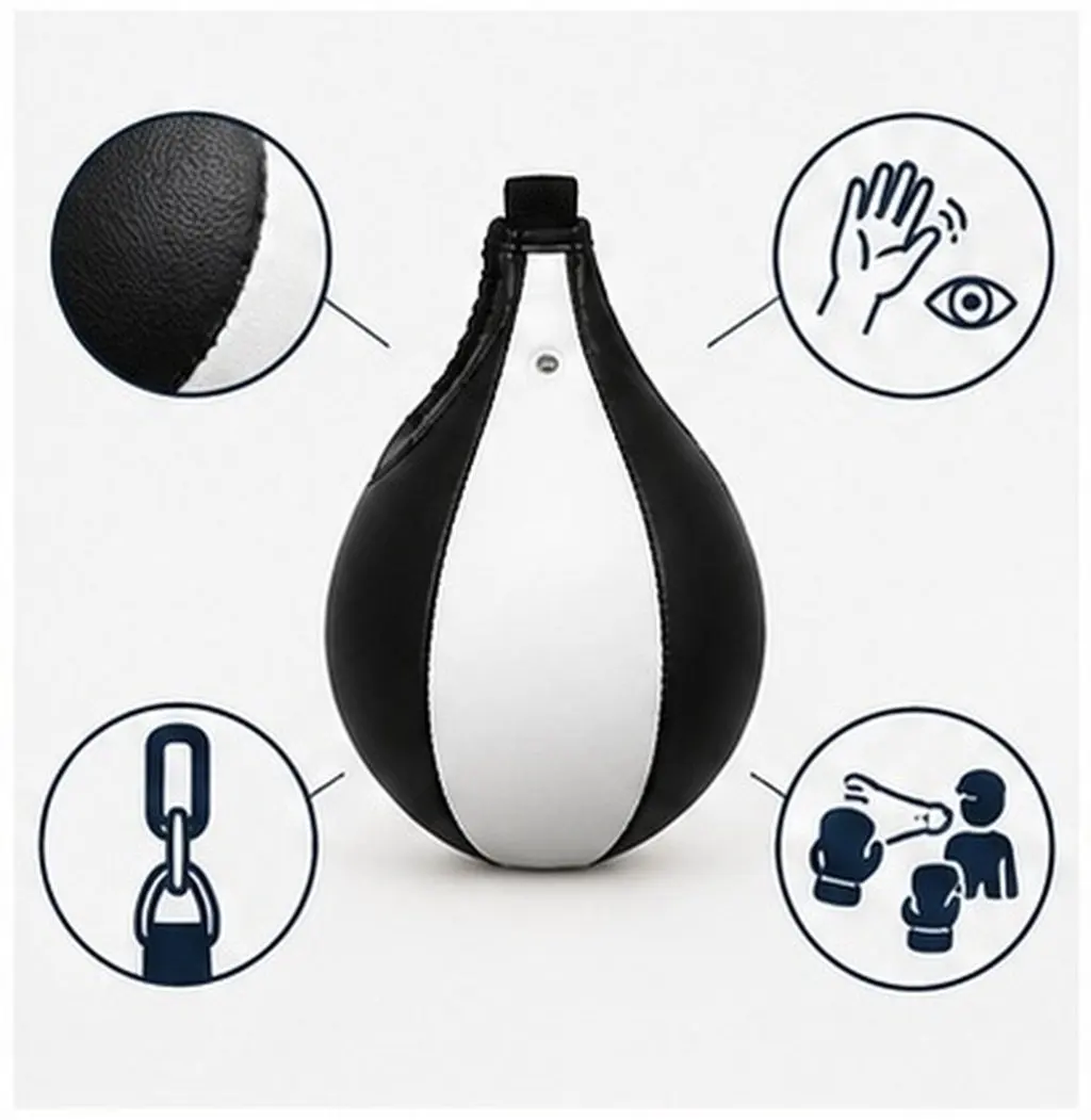 Hanging Boxing Speeding Ball PU Material Improve Reaction Speed Hand Eye Coordination Reflex Training Ball Home Gym