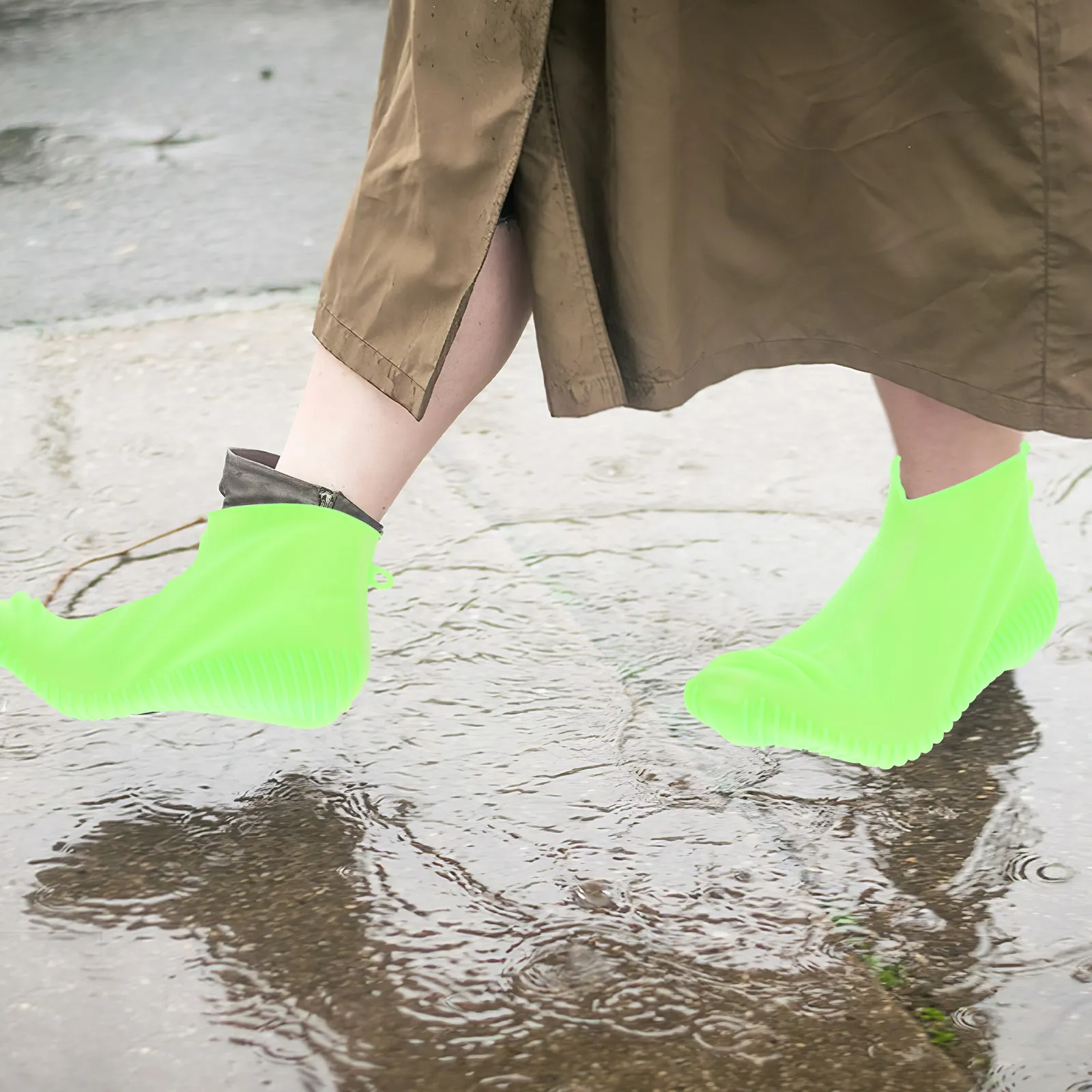 

Нескользящие силиконовые чехлы для обуви, водонепроницаемые, для дождливой погоды, защита от грязи, снега, для походов, велоспорта, рыбалки