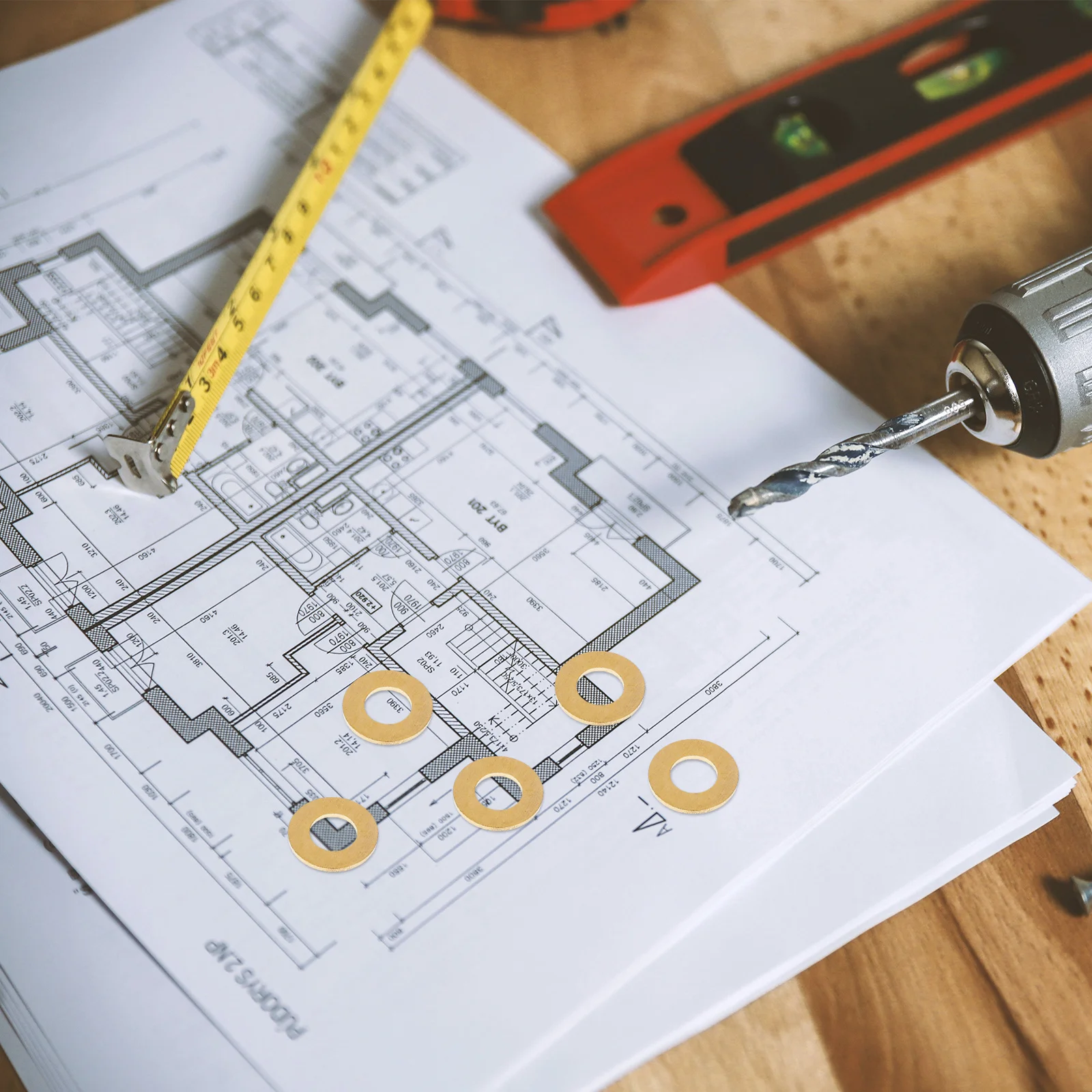 

50 шт. латунные плоские шайбы, медное плоское метрическое уплотнительное оборудование для механических автомобильных электрических соединений