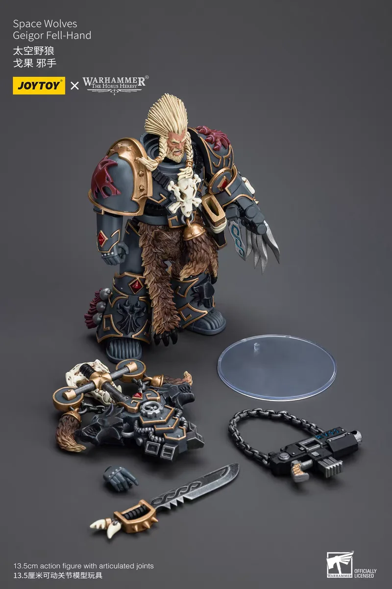 【JOYTOY】Warhammer 40K Space Wolves Geigor Fell-Hand 1/18 Action Figure Speelgoed Collecties